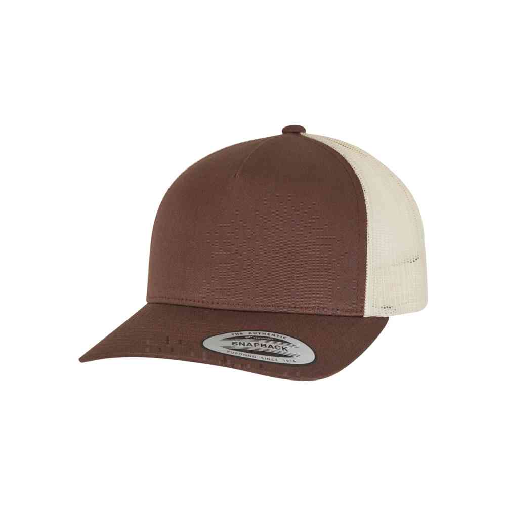 Flexfit - 5-Panel Retro 2-Tone Trucker cap - Brown/Beige